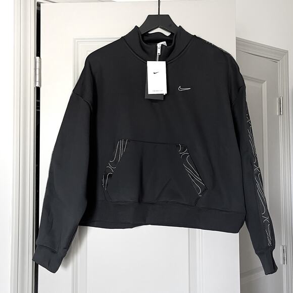 Nike Oversized Therma Fit Pullover 1/2 Zip Long Sleeve Training Jacket Top Large - Picture 5 of 11